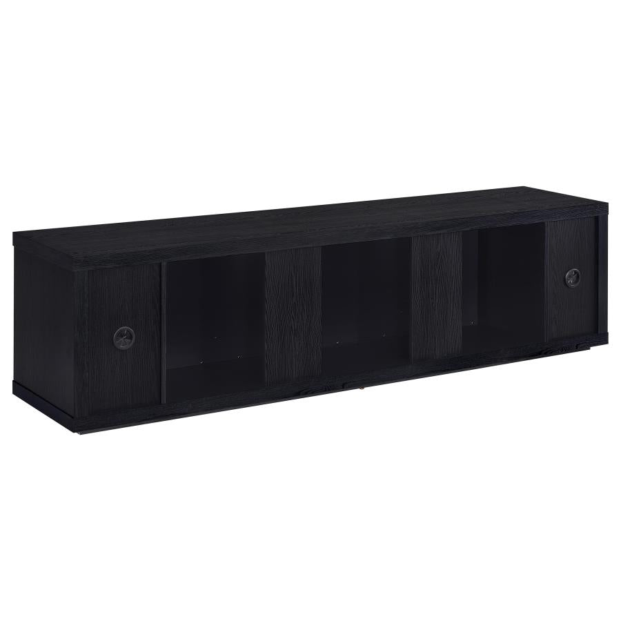 Deiter 79-Inch Tv Stand Fireplace Media Console Black