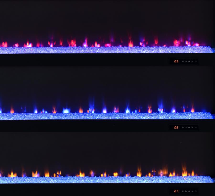 Deiter 79-Inch Tv Stand Fireplace Media Console Black