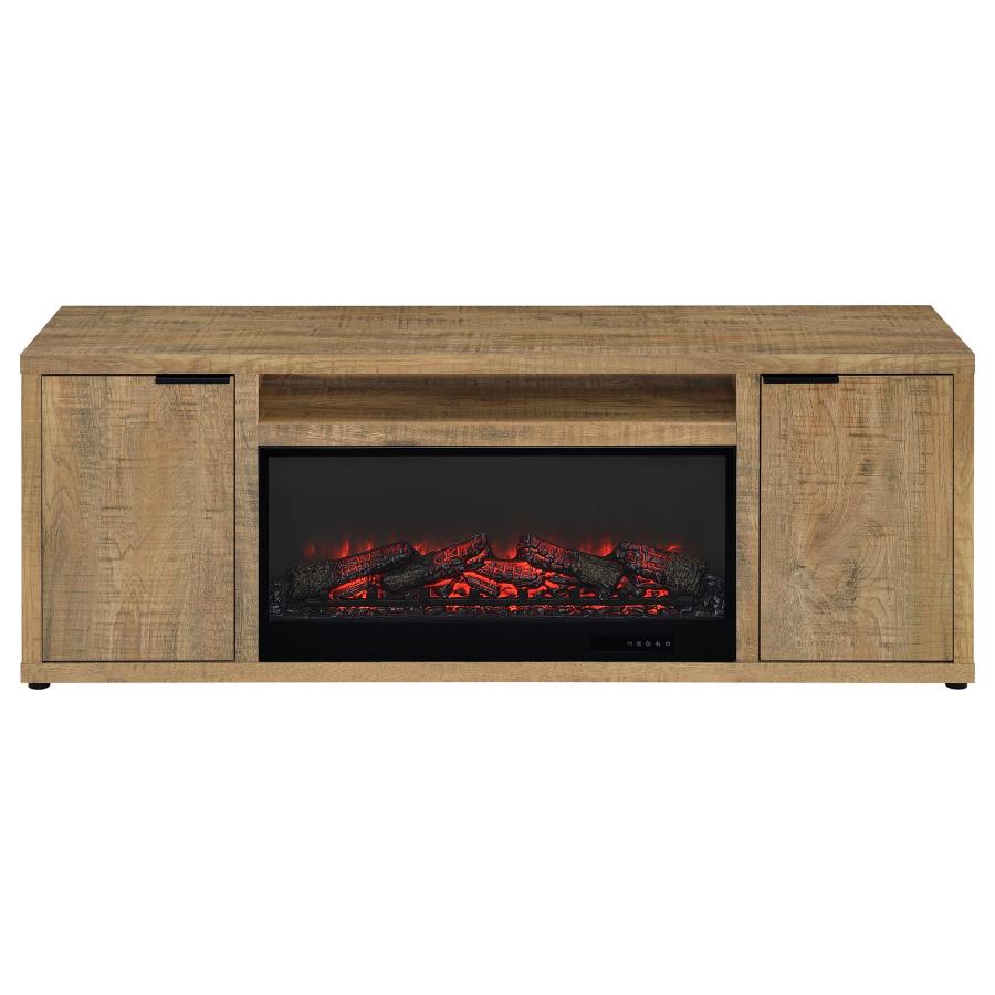 Fuller 60-Inch 2-Door Tv Stand Fireplace Media Console Mango