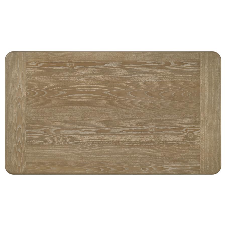 Adina 3-Piece Wood Coffee Table Set Distressed Light Brown