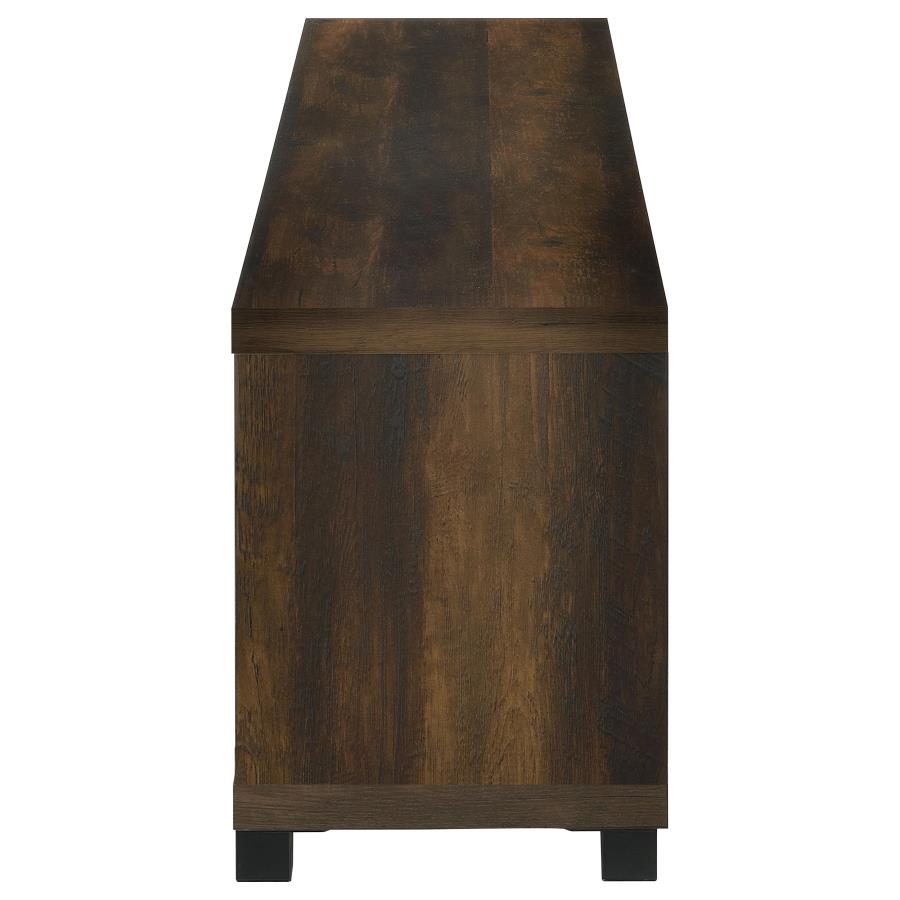 Havering 71-Inch Tv Stand Fireplace Media Console Dark Pine