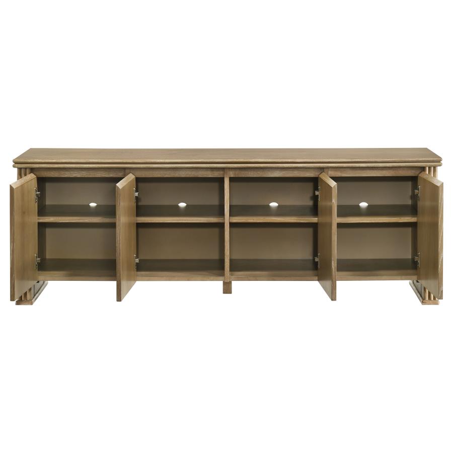 Adina 70-Inch Tv Stand Media Console Distressed Light Brown