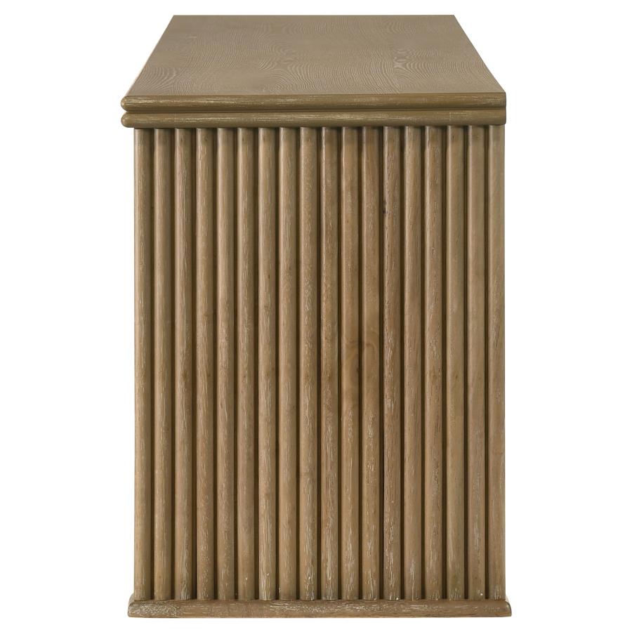 Adina 70-Inch Tv Stand Media Console Distressed Light Brown