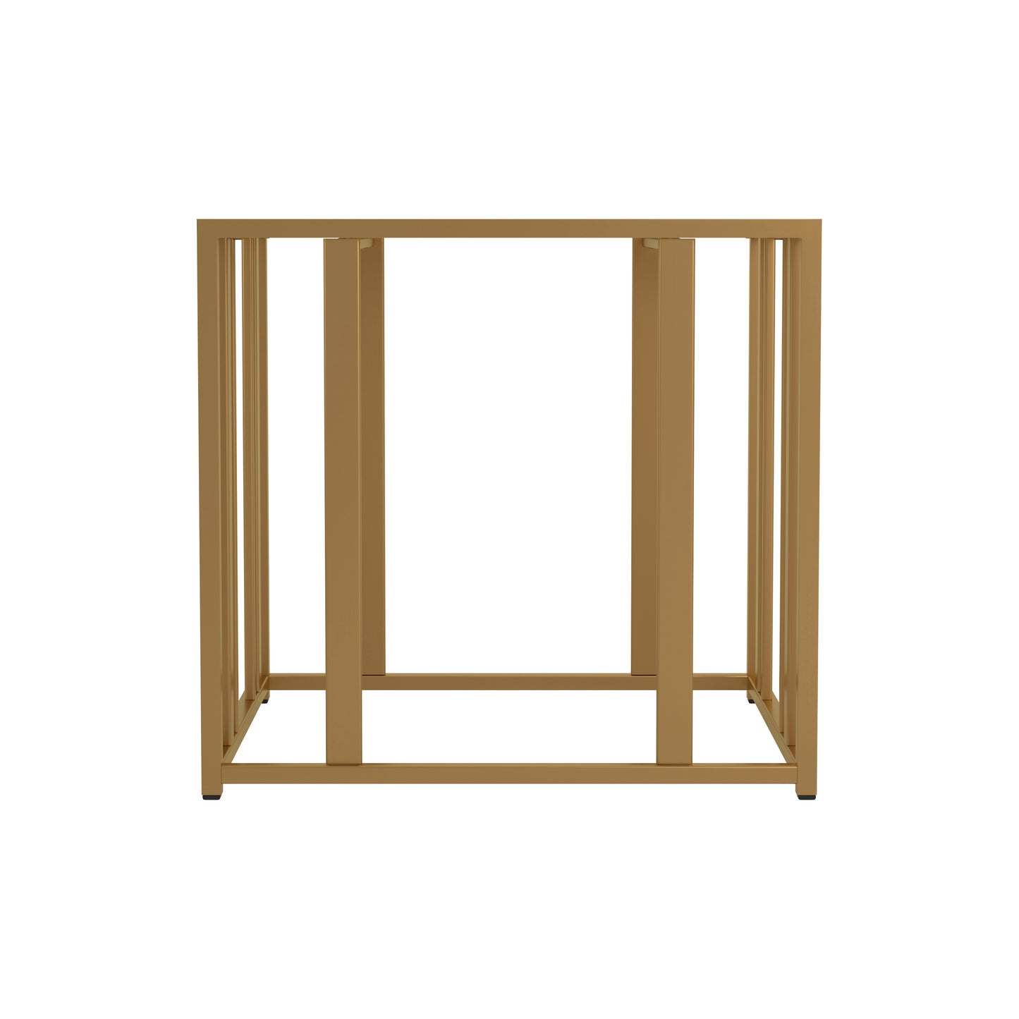 Adri Metal Frame End Table Matte Brass