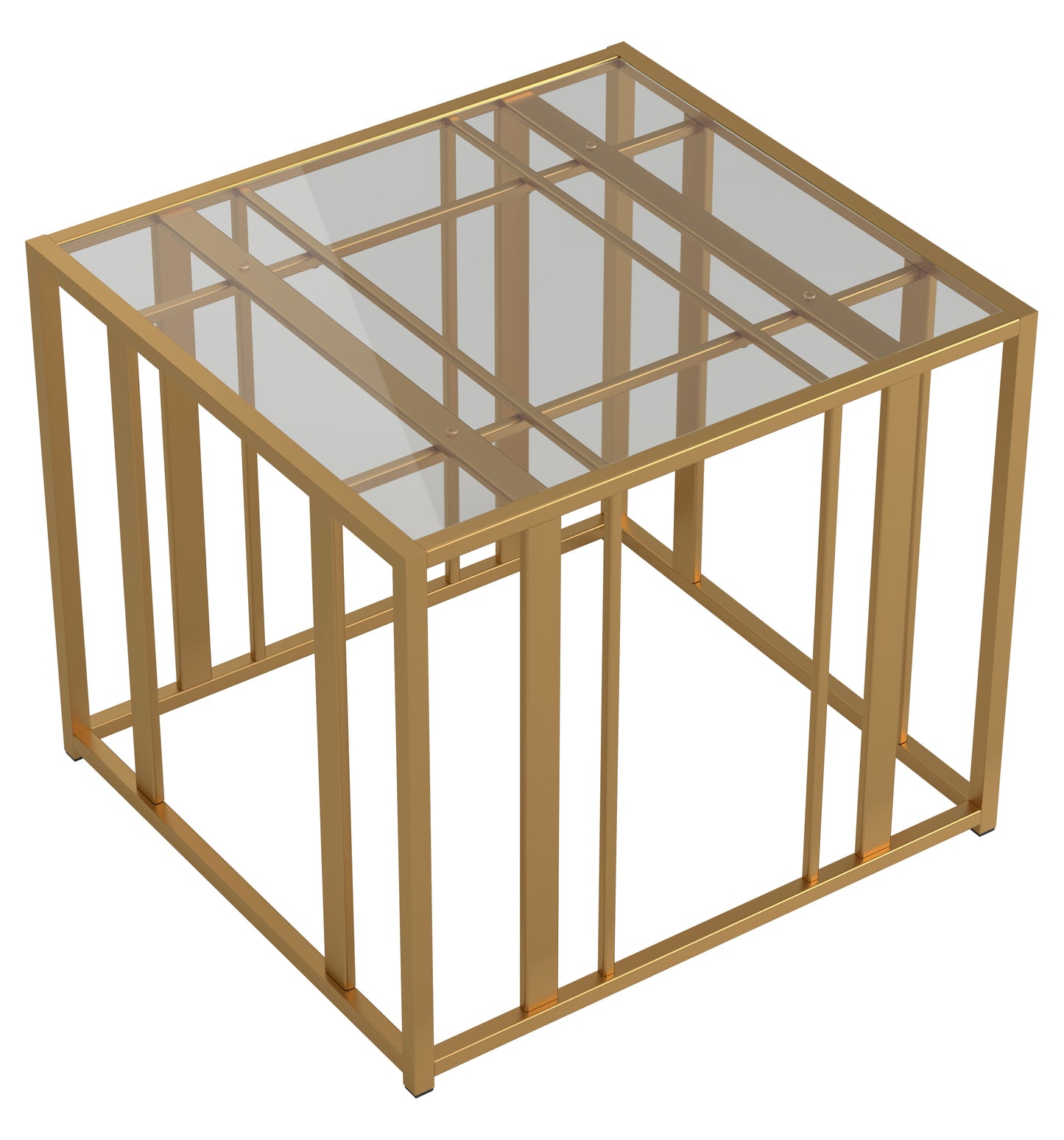 Adri Metal Frame End Table Matte Brass