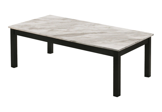 Bates 3-piece Faux Marble Top Coffee Table Set White