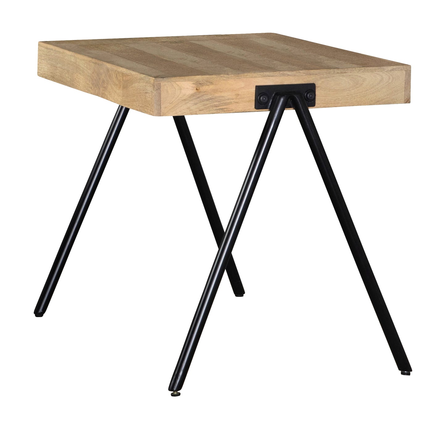 Avery Square Solid Mango Wood Side End Table Natural