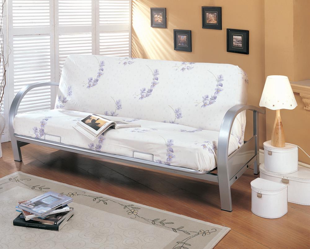 Transitional Silver Futon Frame - ATL FURNITURE