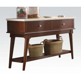 Acme Gasha Server in White/Walnut 72823 - ATL FURNITURE