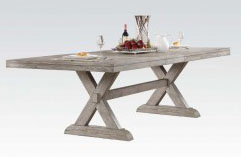 Acme Rocky Rectangular Dining Table in Gray Oak 72860 - ATL FURNITURE