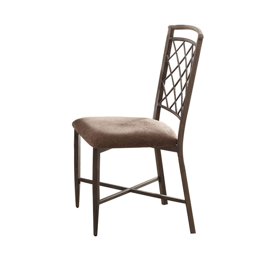 Aldric Fabric & Antique Side Chair - ATL FURNITURE