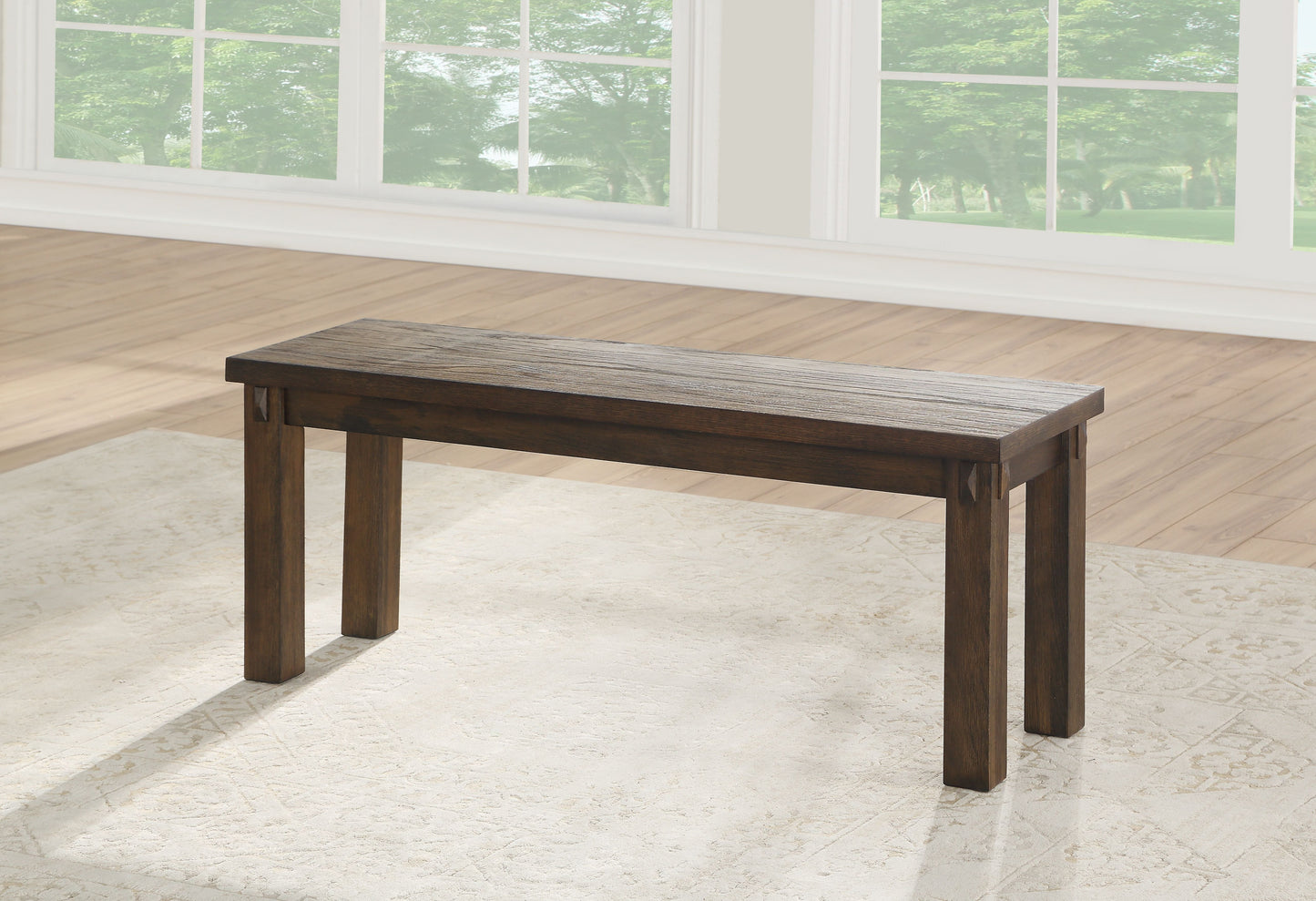 Nabirye Dark Oak Bench - ATL FURNITURE