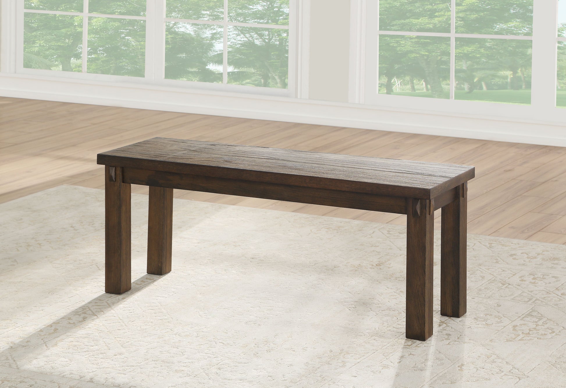 Nabirye Dark Oak Bench - ATL FURNITURE