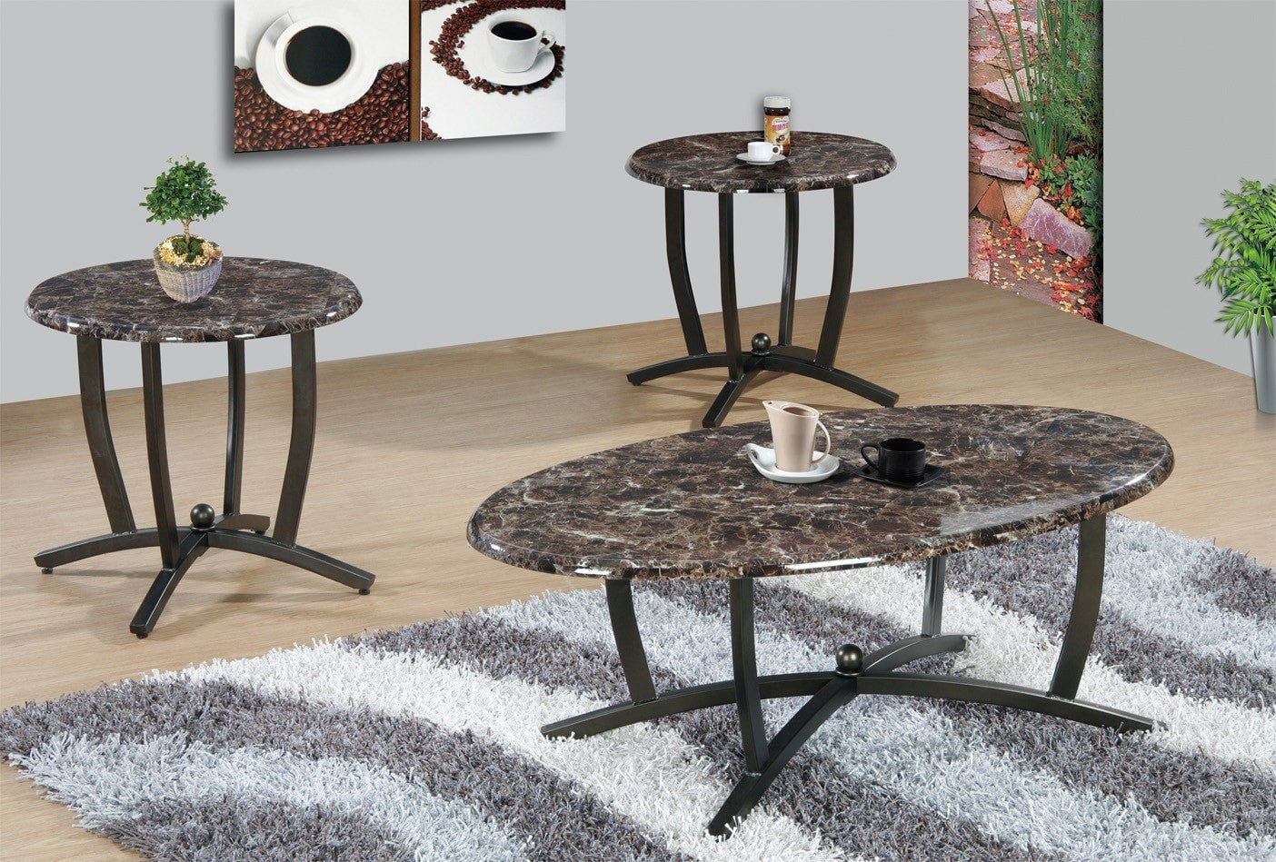 Coffee Table Set; 3 PCS. SET - ATL FURNITURE