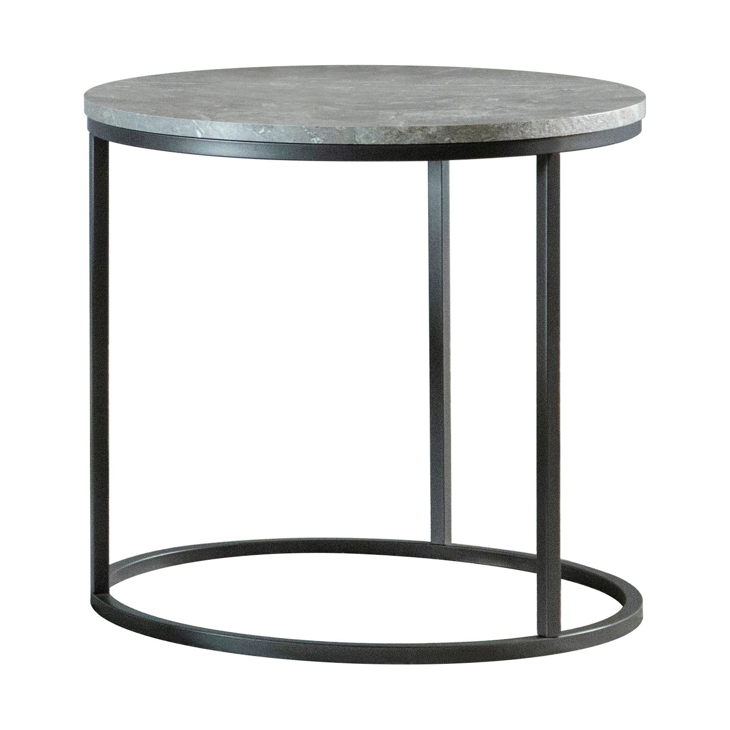 Lainey Round Faux Marble Side End Table Grey