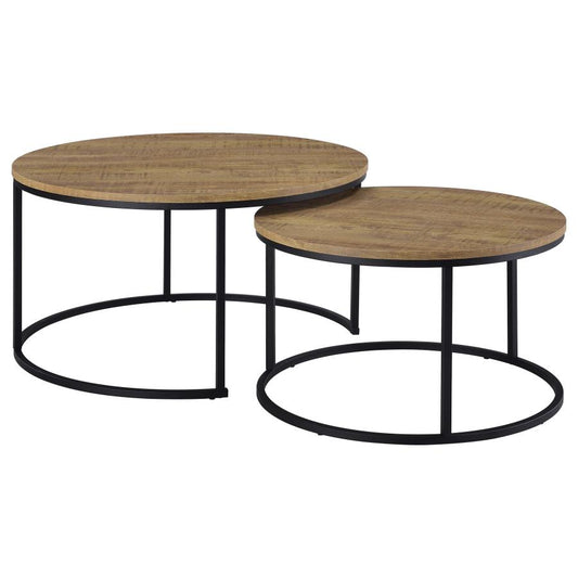 Lainey 2-Piece Round Nesting Coffee Table Mango