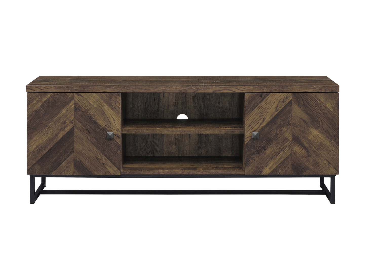 Myles 2-door Engineered Wood 60" TV Stand Rustic Oak