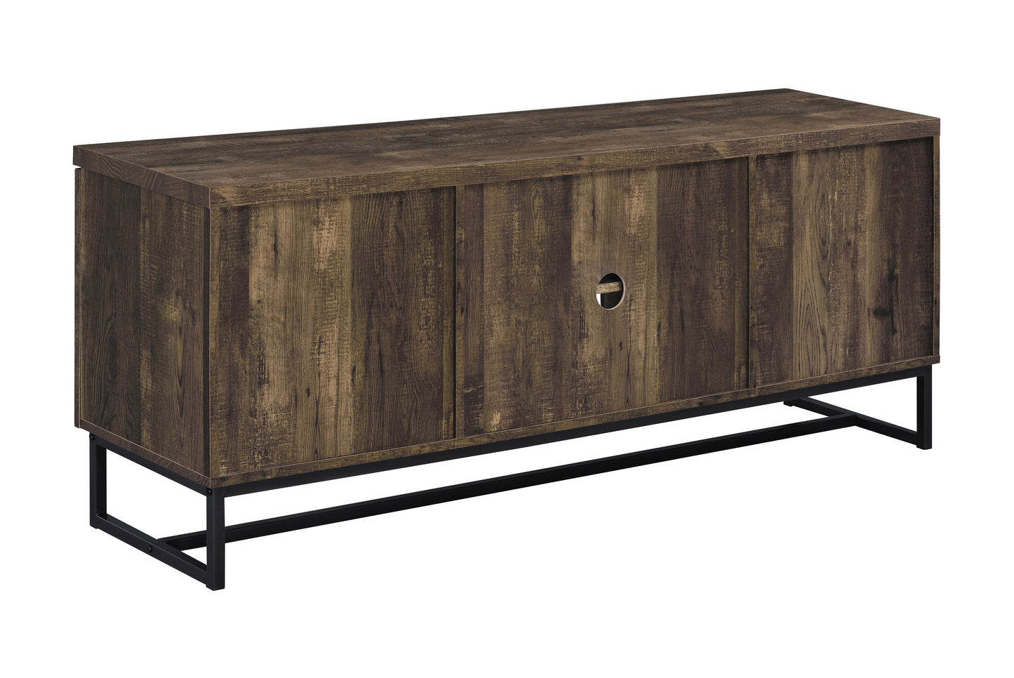 Myles 2-door Engineered Wood 60" TV Stand Rustic Oak