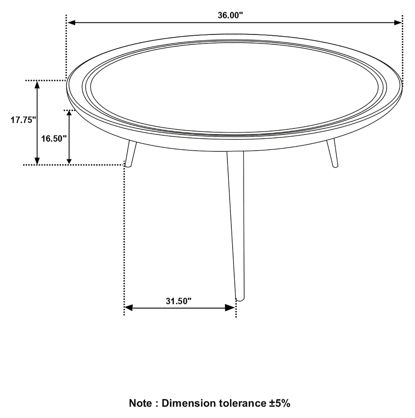 Zoe Round Mango Wood Coffee Table Natural and Black