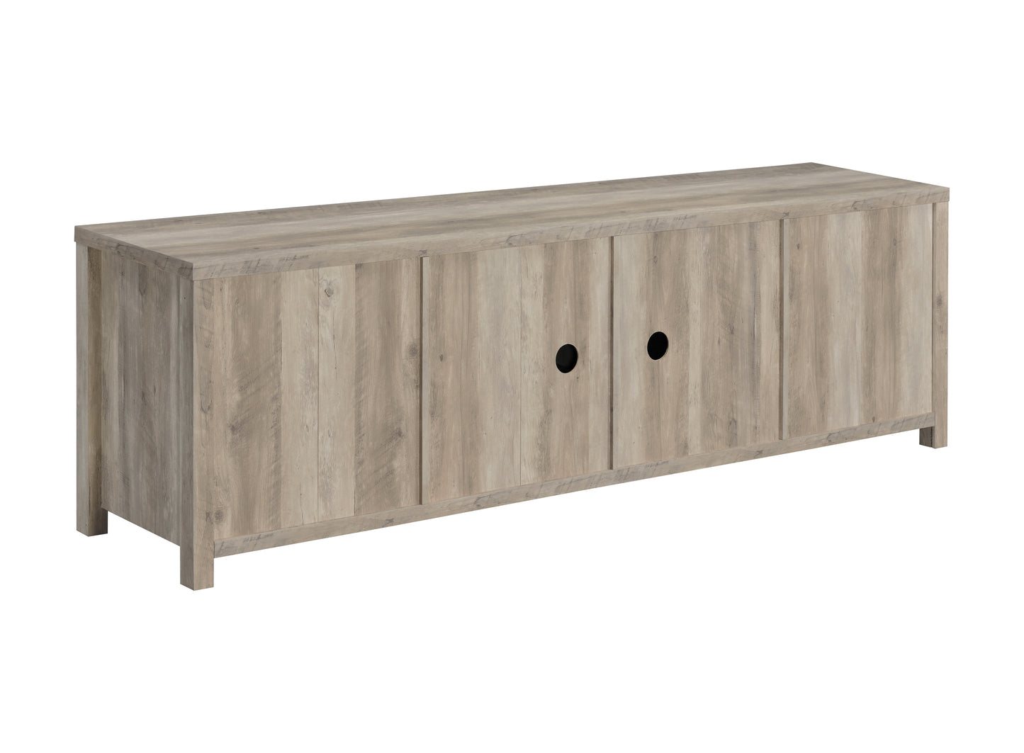 Madra 2-door Engineered Wood 79" TV Stand Distressed Pine