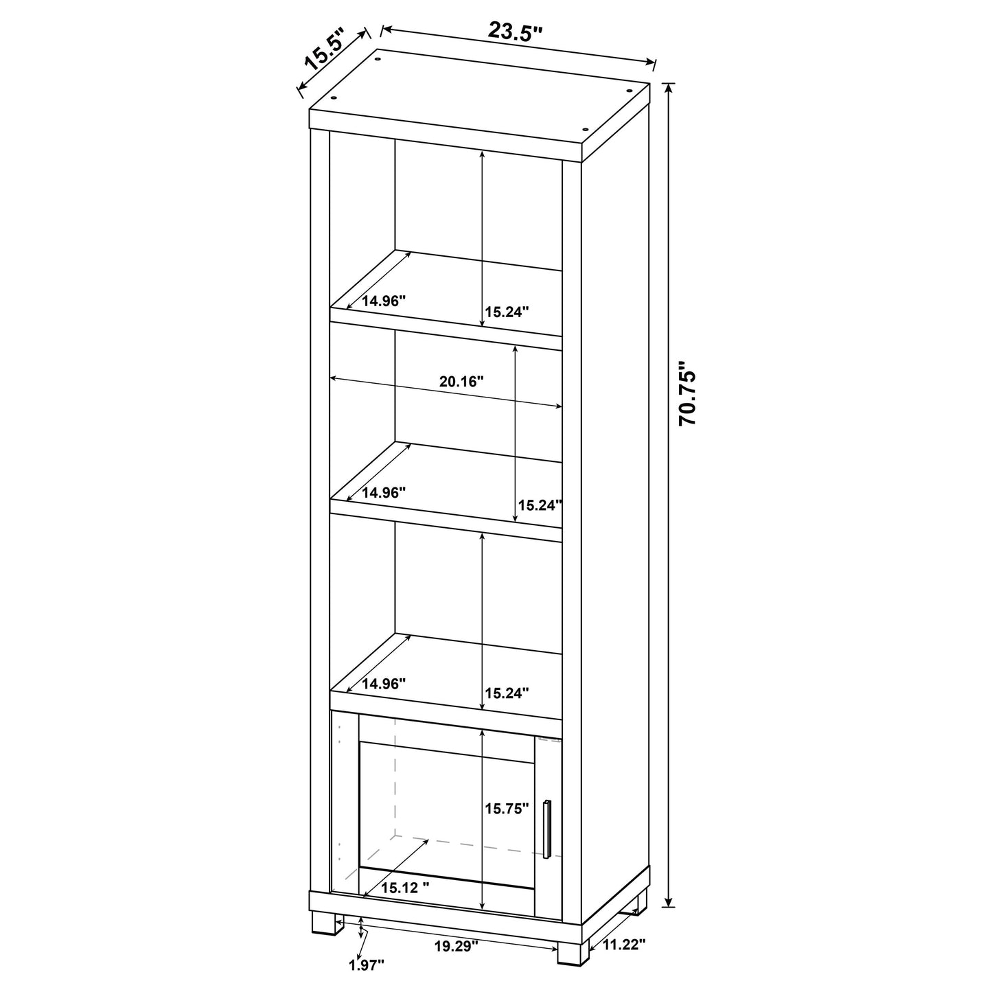 Sachin 4-door Engineered Wood 79" TV Stand Distressed Pine