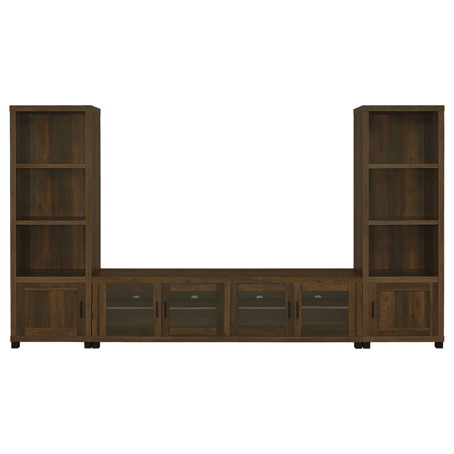 Sachin 4-door Engineered Wood 79" TV Stand Dark Pine