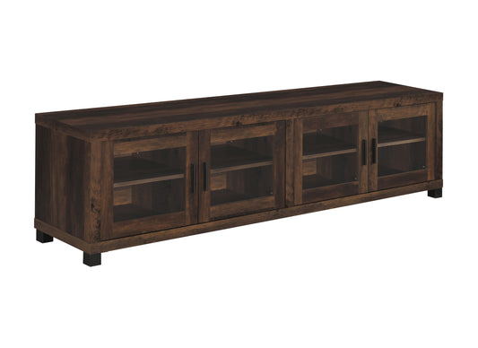 Sachin 4-door Engineered Wood 79" TV Stand Dark Pine