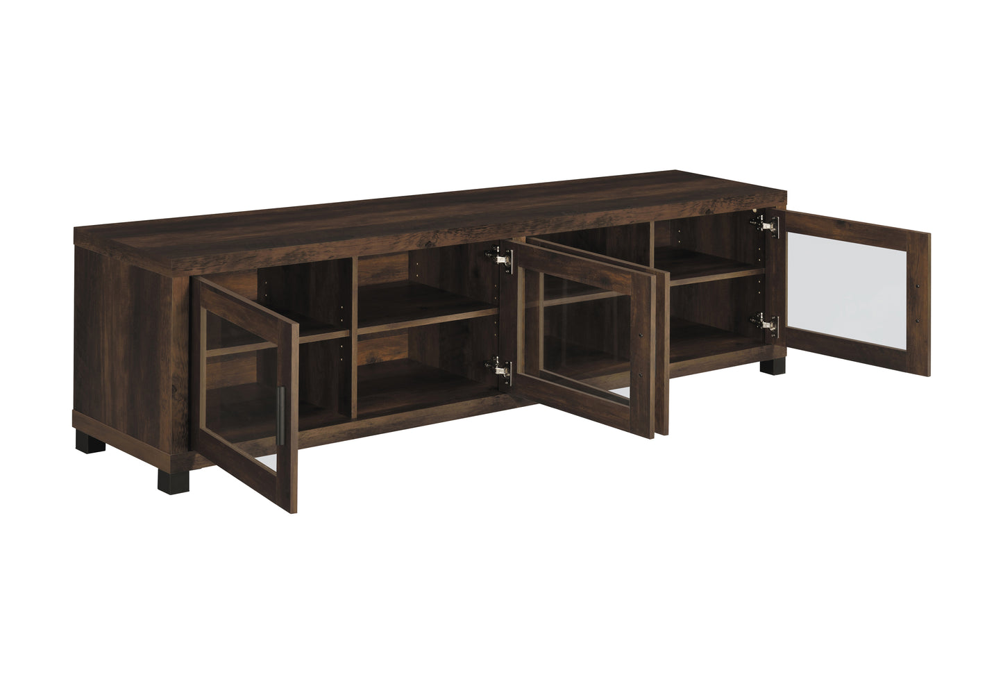 Sachin 4-door Engineered Wood 79" TV Stand Dark Pine