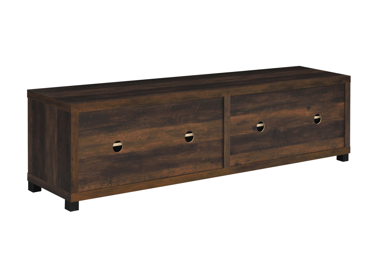 Sachin 4-door Engineered Wood 79" TV Stand Dark Pine