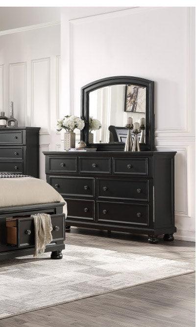 Homelegance - Laurelin Dresser With Mirror In Black - 1714Bk-Dm - ATL FURNITURE