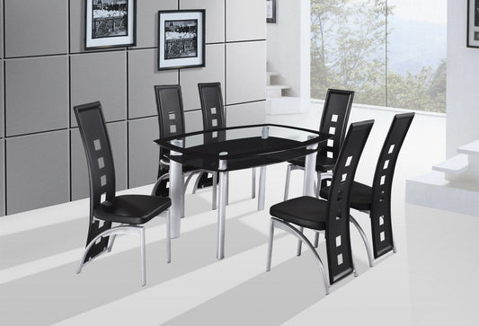 Metro Dining Table Set ; Black - ATL FURNITURE