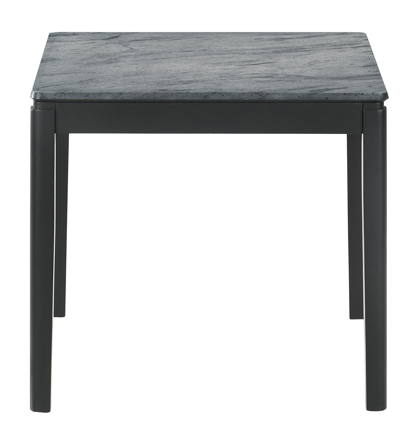 Mozzi Square Faux Marble Side End Table Grey and Black