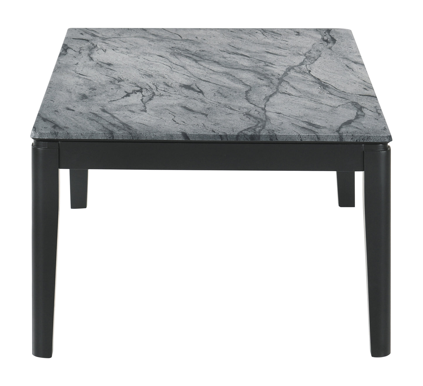 Mozzi Rectangular Faux Marble Coffee Table Grey and Black