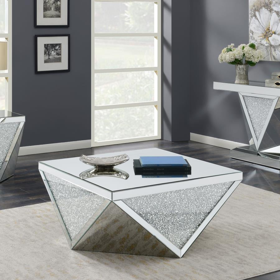 Amore Mirrored Acrylic Entryway Sofa Console Table Silver