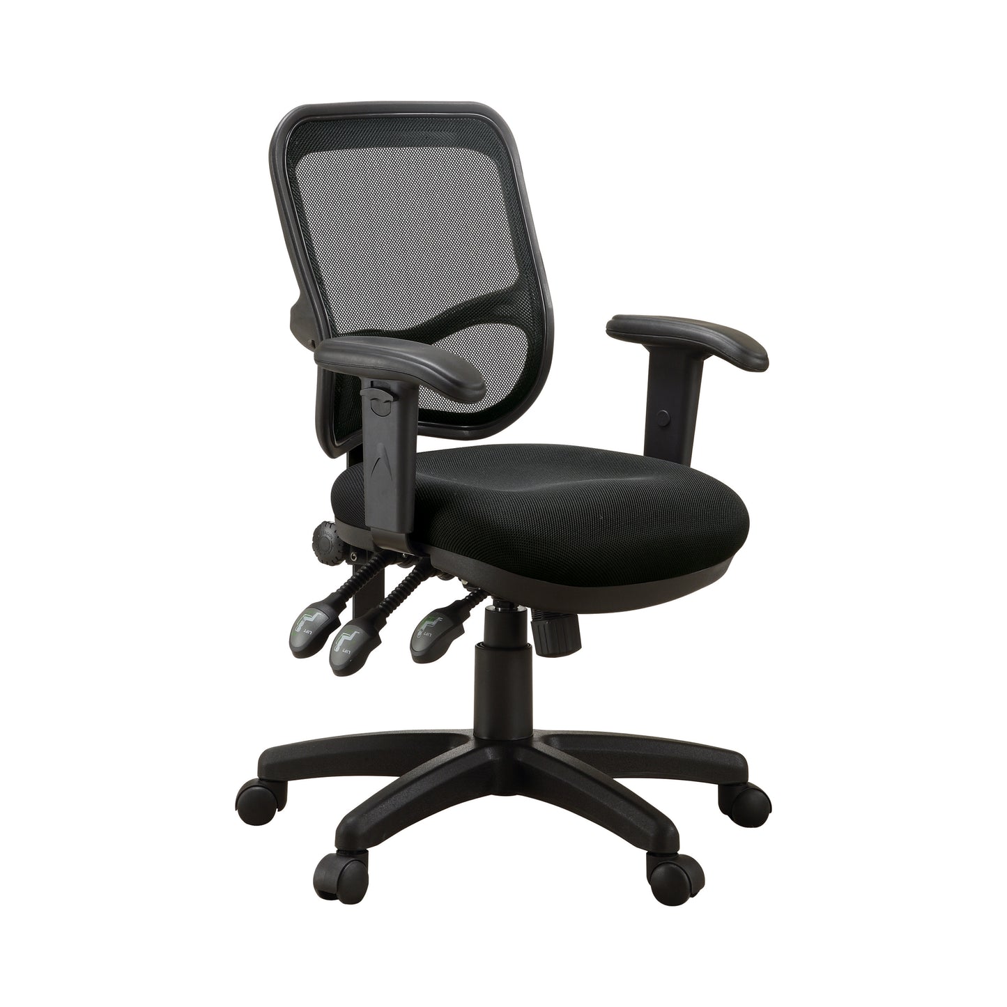 Rollo Upholstered Adjustable Ergonomic Office Chair Black