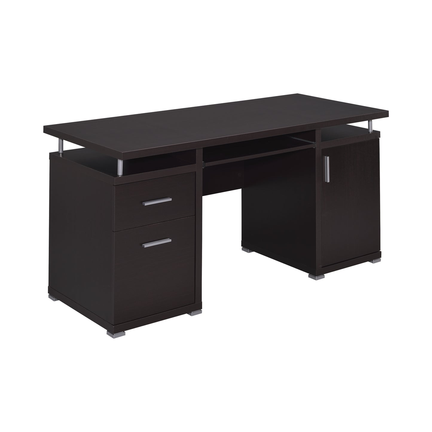 Tracy 55-inch 2-drawer Office Computer Desk Cappuccino