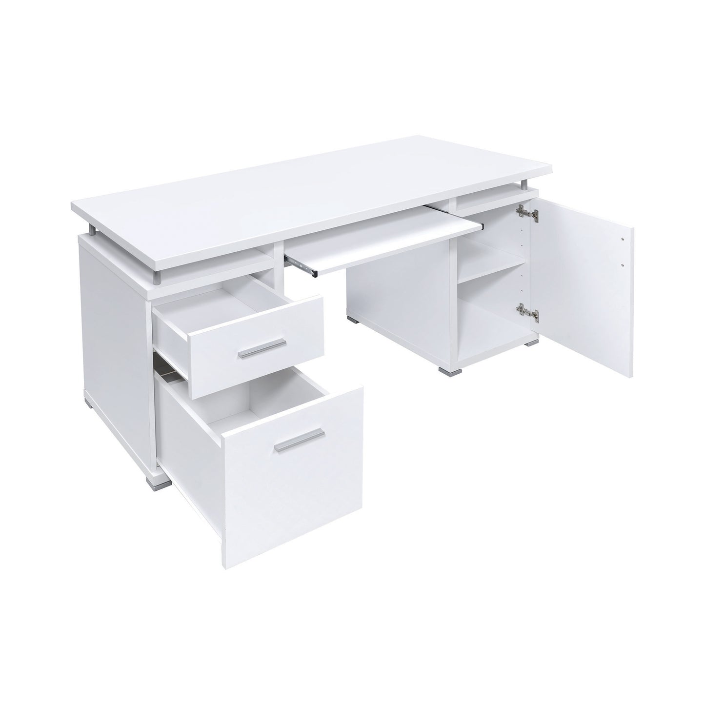 Tracy 55-inch 2-drawer Office Computer Desk White
