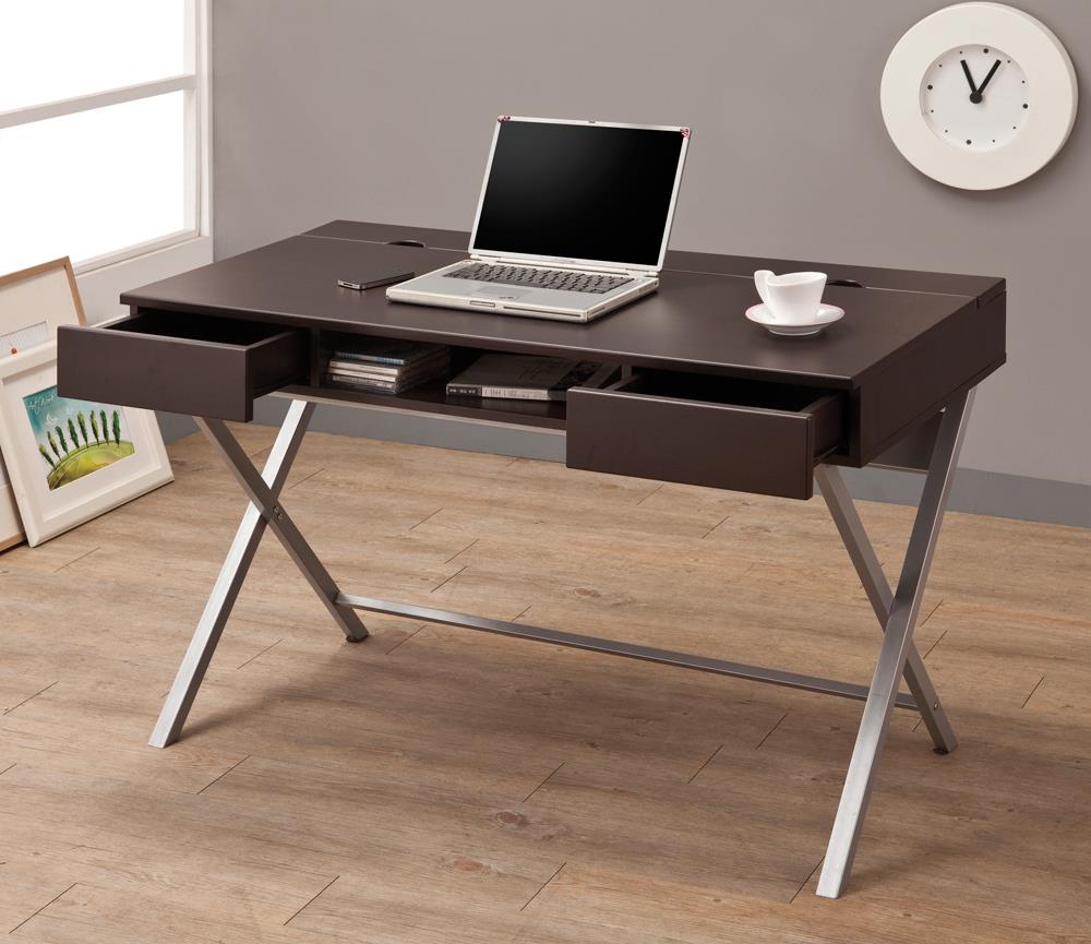 G800117 Contemporary Cappuccino Writing Desk - ATL FURNITURE