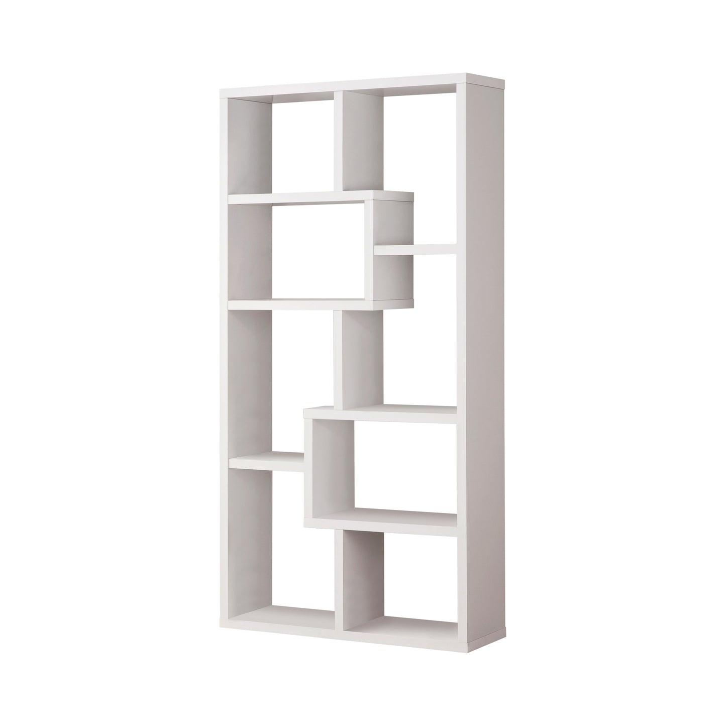 Theo 71-inch 6-shelf Bookshelf White