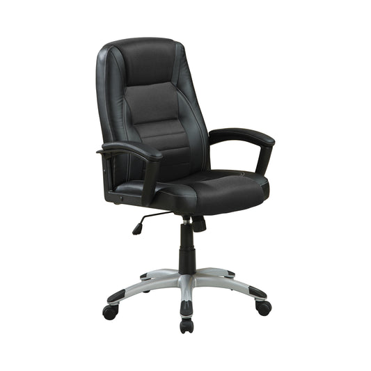 Dione Upholstered Adjustable Home Office Desk Chair Black