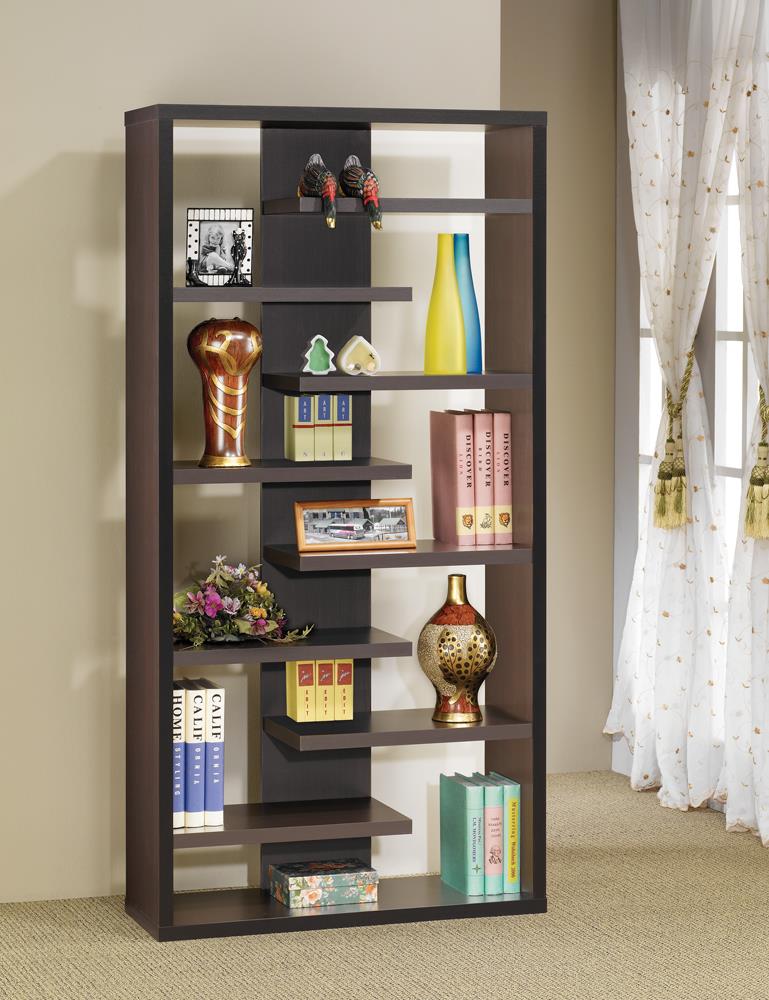 G800265 Casual Dark Cappuccino Bookcase - ATL FURNITURE