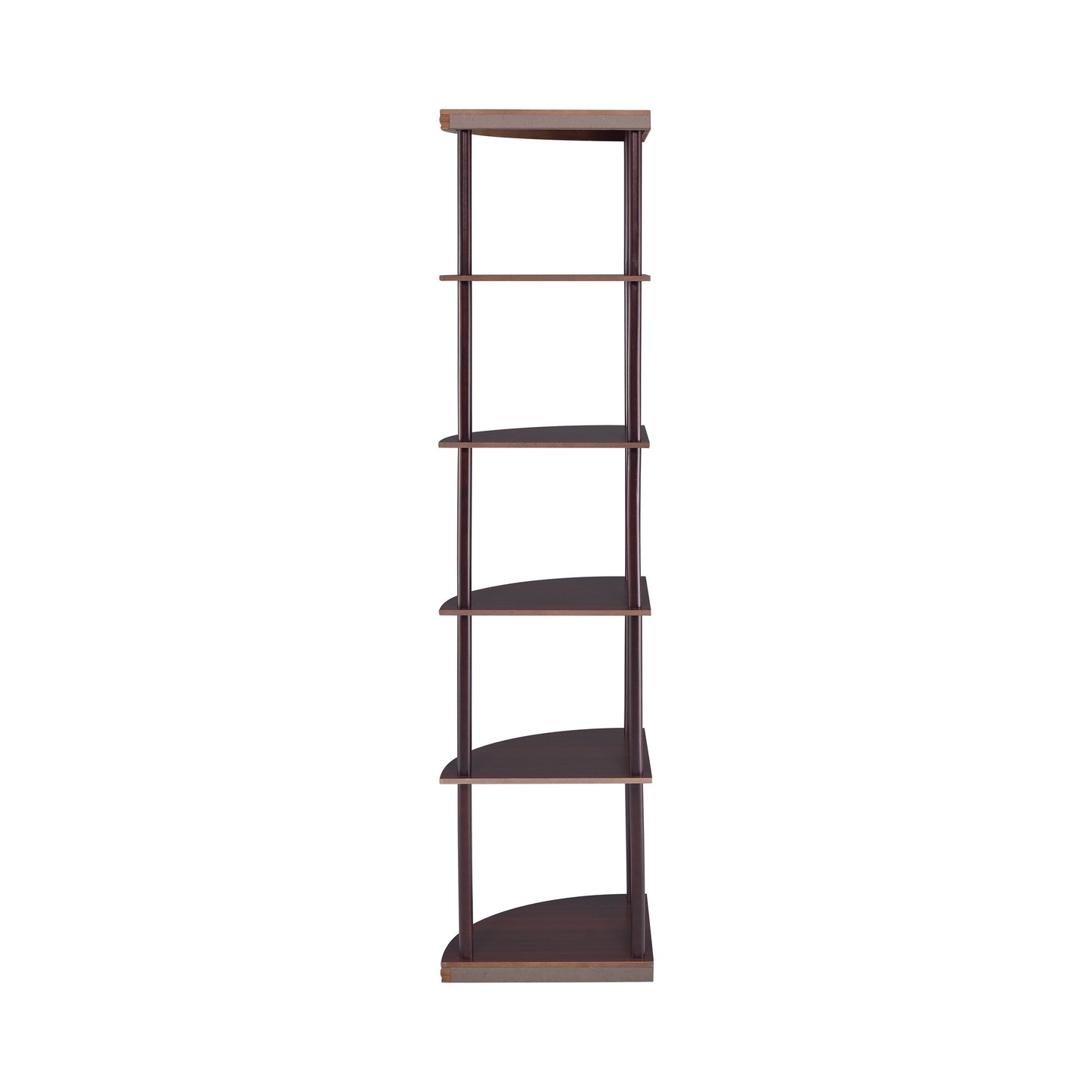 Bonwick 72-inch 5-shelf Corner Bookshelf Cappuccino