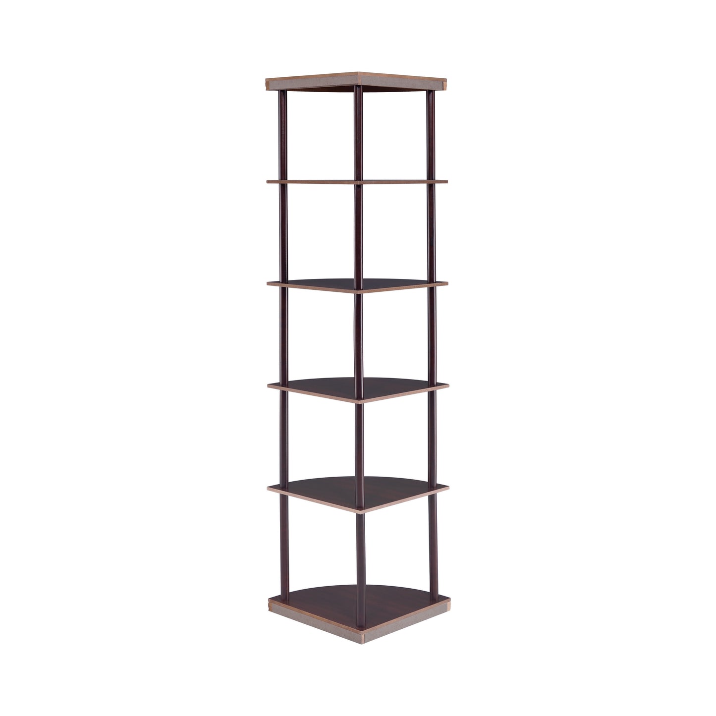Bonwick 72-inch 5-shelf Corner Bookshelf Cappuccino