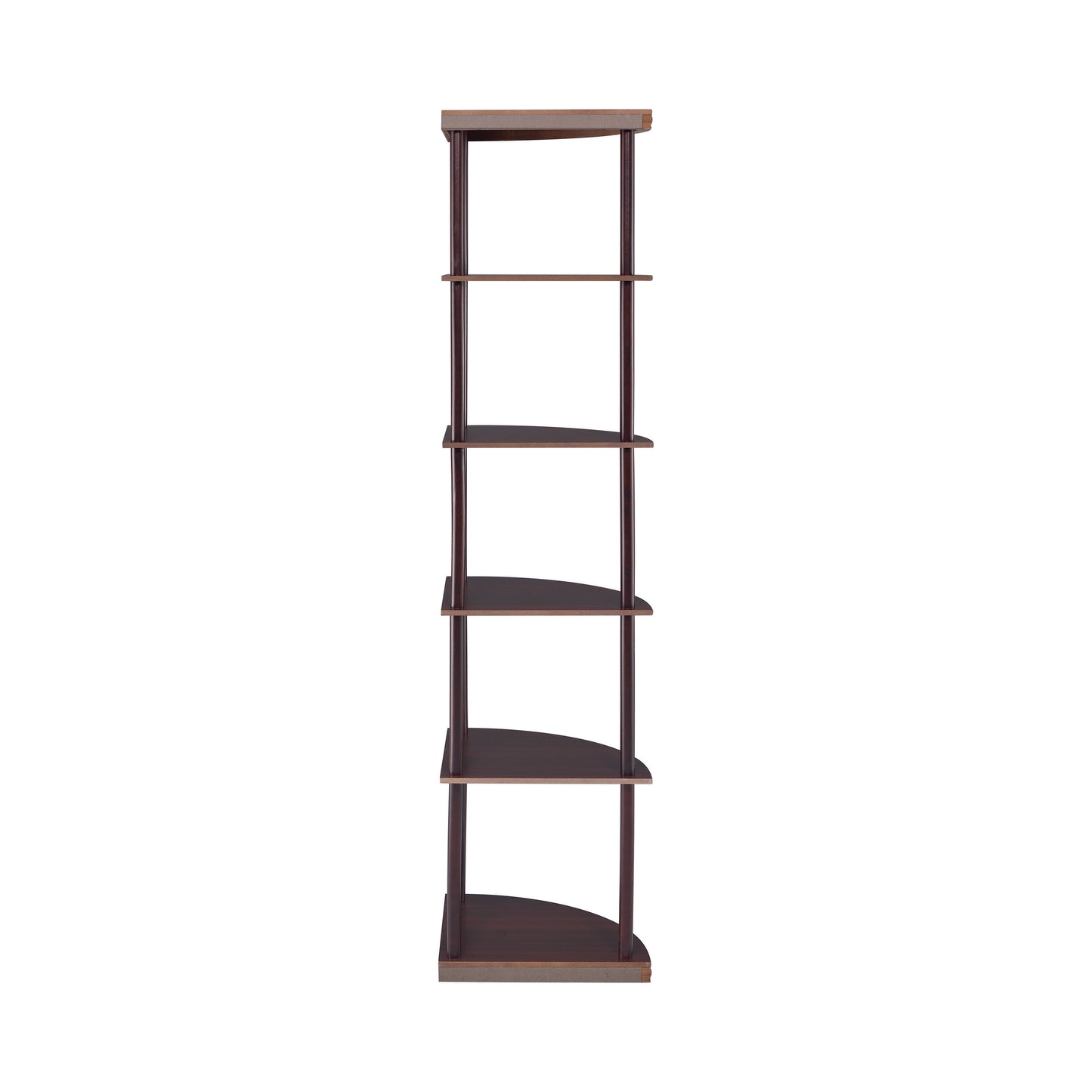 Bonwick 72-inch 5-shelf Corner Bookshelf Cappuccino