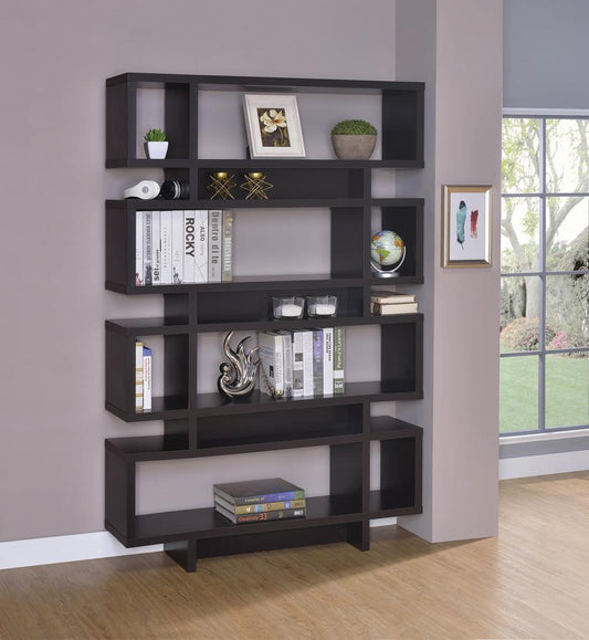 G800307 Contemporary Cappuccino Bookcase - ATL FURNITURE