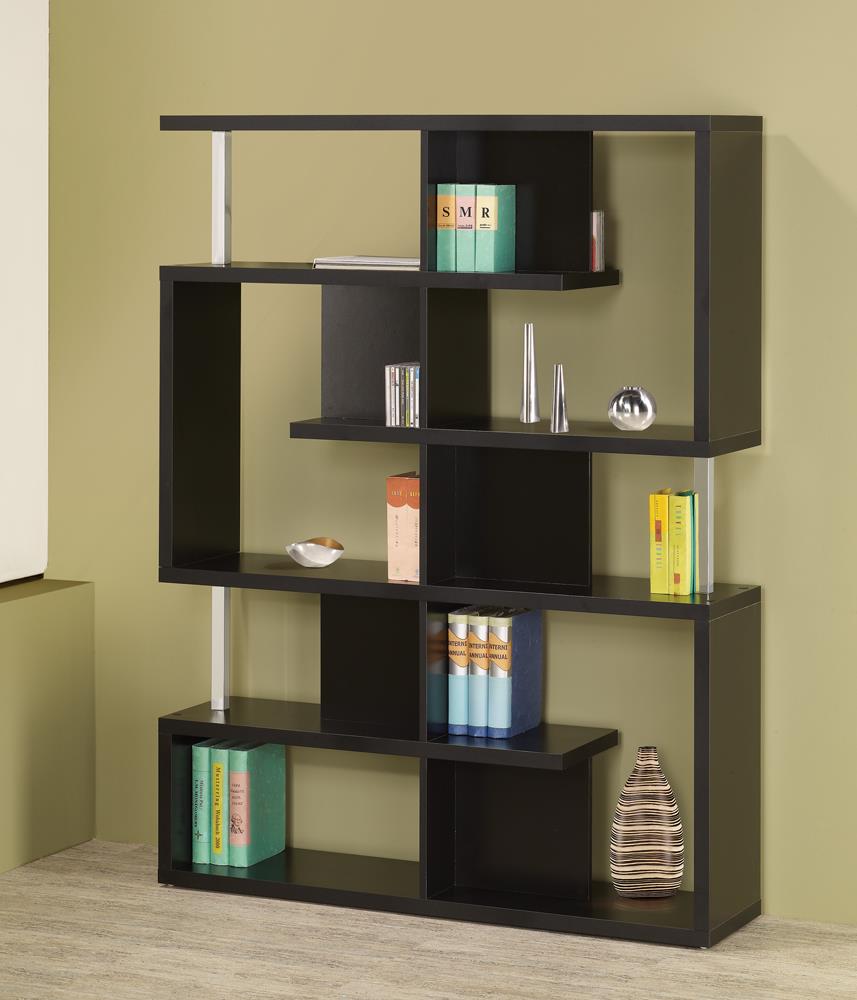 Transitional Black Bookcase - ATL FURNITURE