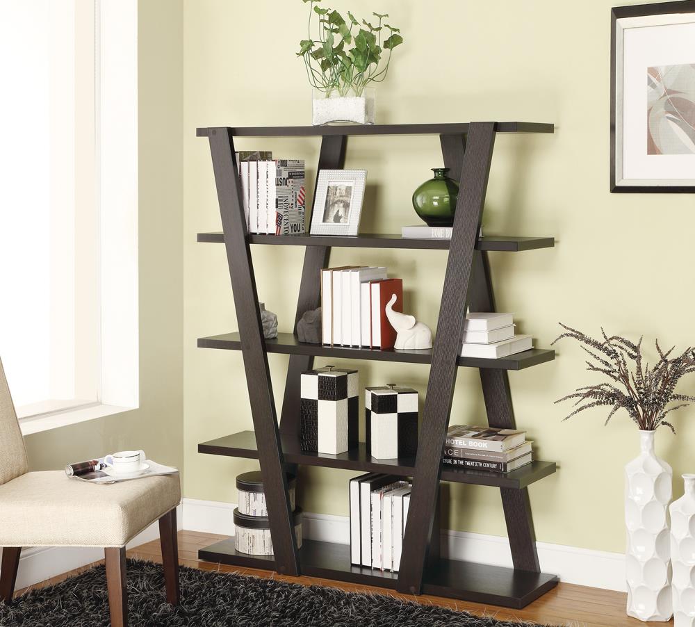 G800318 Contemporary Cappuccino Bookcase - ATL FURNITURE