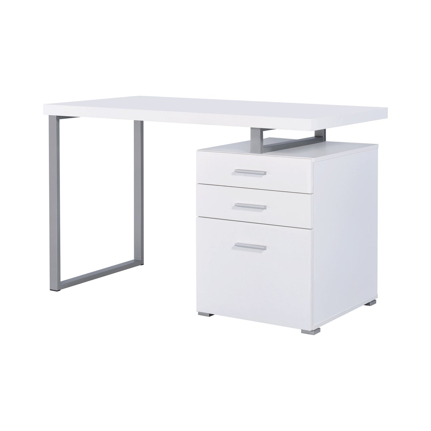 Brennan 3-drawer Office Desk White