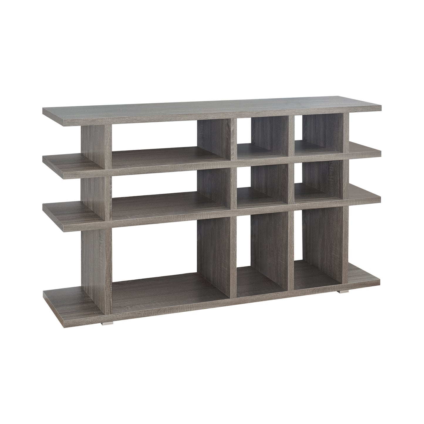 Santos 63-inch 3-shelf Console Bookcases Weathered Grey