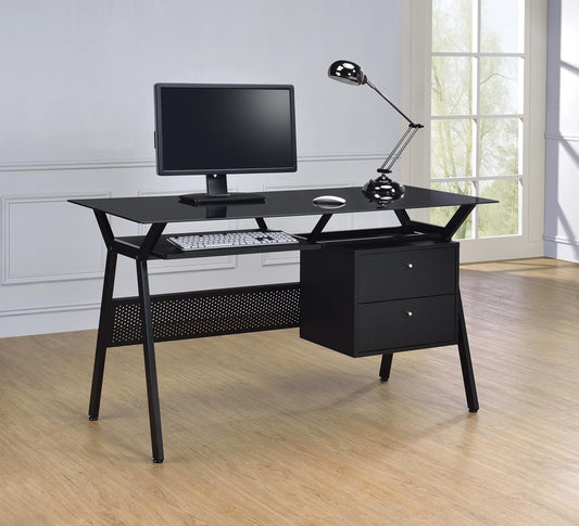 G800436 Casual Black Computer Desk - ATL FURNITURE